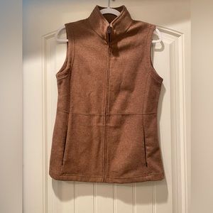 Merino Wool Brown Zip Vest